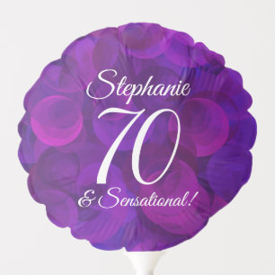 Elegant Purple 70 and Sensational Birthday Party Balloon