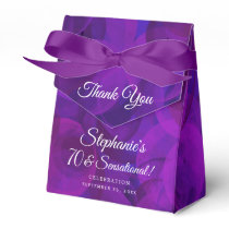 Elegant Purple 70 and Sensational Birthday Party Favor Boxes