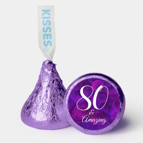 Elegant Purple 80  Amazing Birthday Party Hersheys Kisses