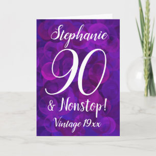 Elegant Purple 90 and Nonstop Customized Card