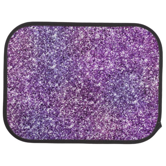 Elegant Purple Abstract Stylish Chic Pattern Car Floor Mat (Rear)