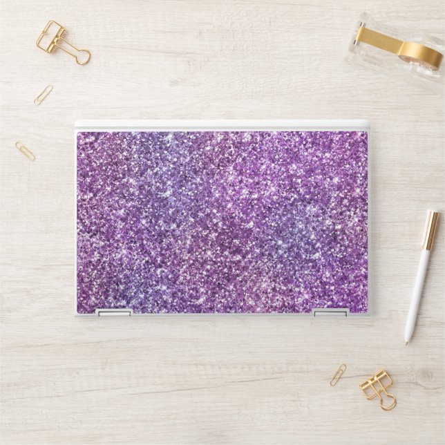 Elegant Purple Abstract Stylish Chic Pattern HP Laptop Skin (Desk)