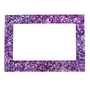 Elegant Purple Abstract Stylish Chic Pattern Magnetic Frame