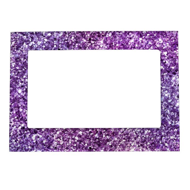 Elegant Purple Abstract Stylish Chic Pattern Magnetic Frame (Front)