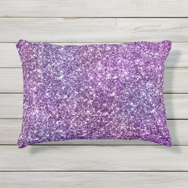 Elegant Purple Abstract Stylish Chic Pattern Outdoor Pillow (Front)