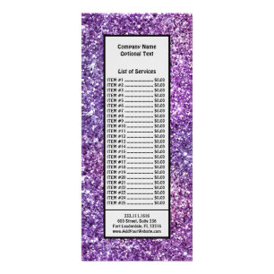 Elegant Purple Abstract Stylish Chic Pattern Rack Card