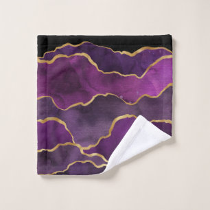 Elegant Purple Abstract Watercolor Pattern Wash Cloth