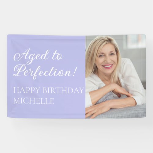 Elegant Purple Aged to Perfection Photo Banner