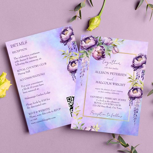 Elegant purple all in one wedding template