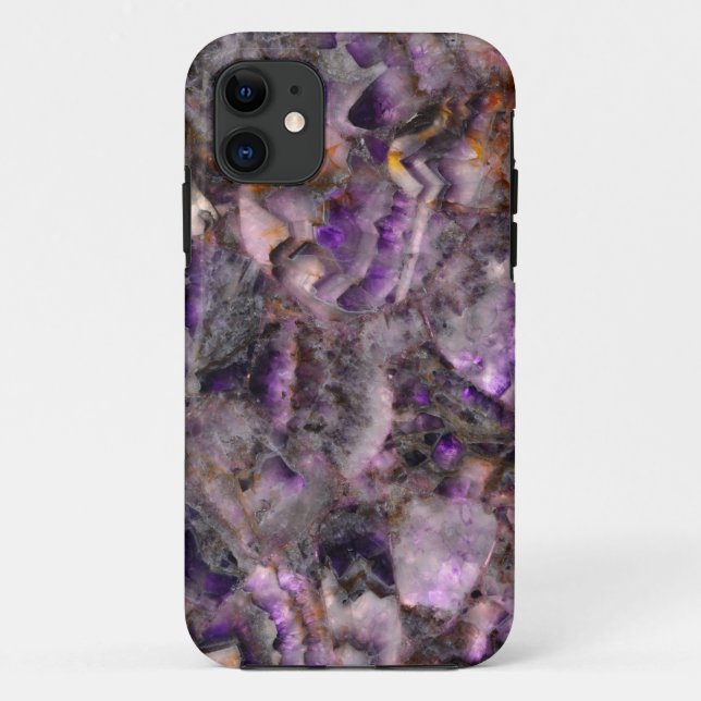 Elegant purple amethyst quartz marble granite  Case-Mate iPhone case (Back)
