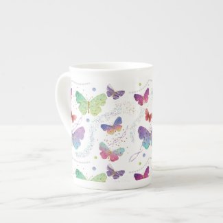 Elegant Purple and Blue Bright Butterflies