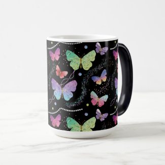 Elegant Purple and Blue Bright Butterflies