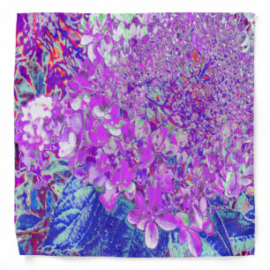 Elegant Purple and Blue Limelight Hydrangea Bandana