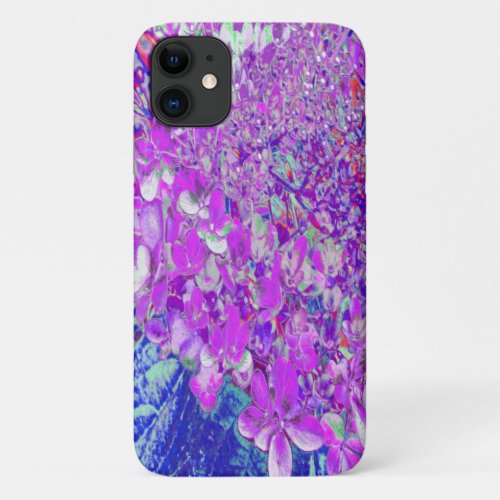 Elegant Purple and Blue Limelight Hydrangea iPhone 11 Case