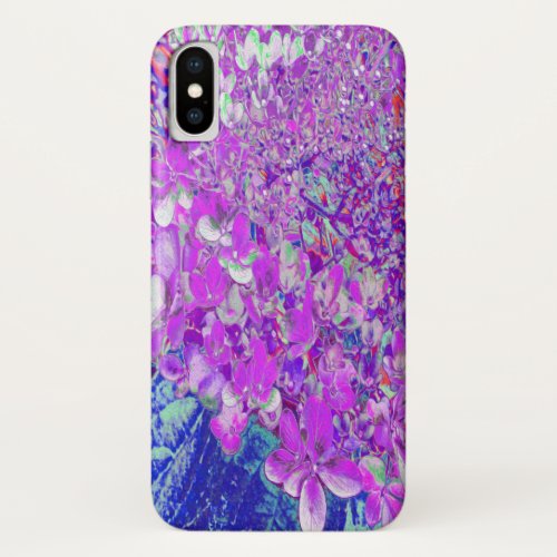 Elegant Purple and Blue Limelight Hydrangea iPhone X Case