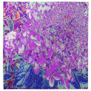 Elegant Purple and Blue Limelight Hydrangea Cloth Napkin