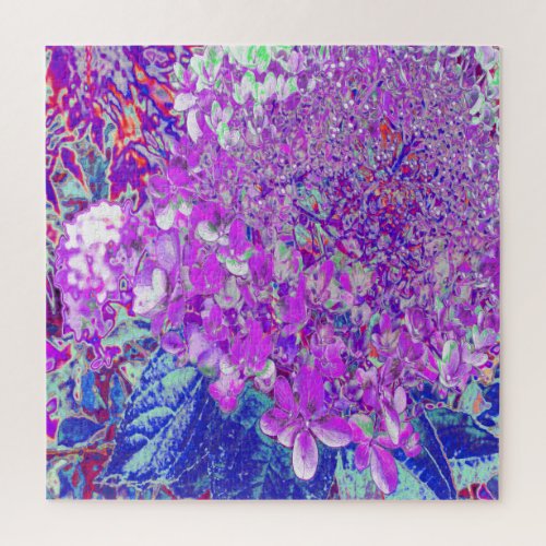 Elegant Purple and Blue Limelight Hydrangea Jigsaw Puzzle