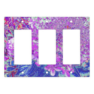 Elegant Purple and Blue Limelight Hydrangea Light Switch Cover