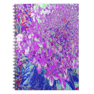 Elegant Purple and Blue Limelight Hydrangea Notebook