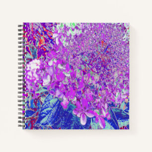 Elegant Purple and Blue Limelight Hydrangea Notebook