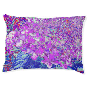 Elegant Purple and Blue Limelight Hydrangea Pet Bed