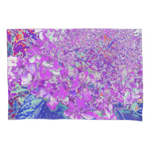 Elegant Purple and Blue Limelight Hydrangea Pillow Case