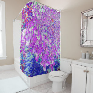 Elegant Purple and Blue Limelight Hydrangea Shower Curtain