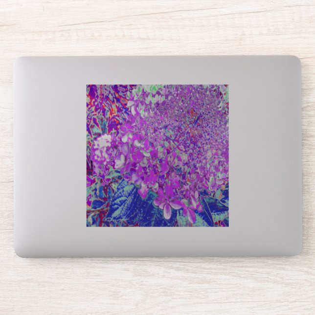 Elegant Purple and Blue Limelight Hydrangea Sticker (Computer)