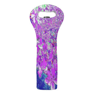 Elegant Purple and Blue Limelight Hydrangea Wine Bag