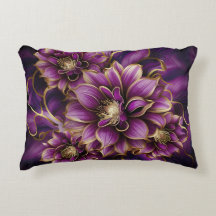 Elegant Purple and Gold Floral Pattern