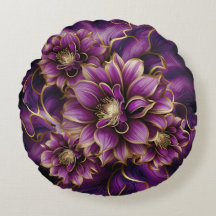 Elegant Purple and Gold Floral Pattern