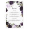 Elegant Purple and Gold Green Wedding Menu Cards