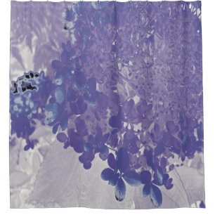Elegant Purple and Gray Limelight Hydrangea Shower Curtain