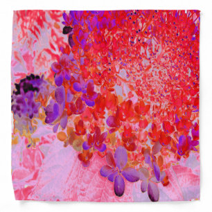 Elegant Purple and Orange Limelight Hydrangea Bandana