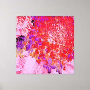 Elegant Purple and Orange Limelight Hydrangea Canvas Print