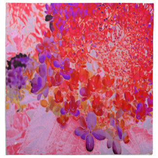 Elegant Purple and Orange Limelight Hydrangea Cloth Napkin