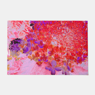 Elegant Purple and Orange Limelight Hydrangea Doormat
