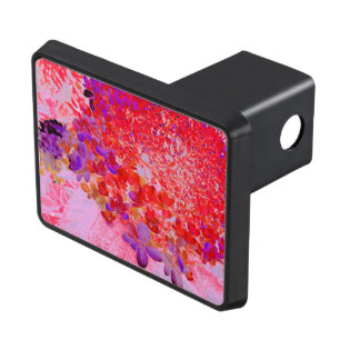 Elegant Purple and Orange Limelight Hydrangea Hitch Cover