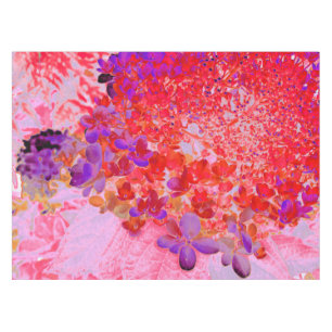 Elegant Purple and Orange Limelight Hydrangea Tablecloth