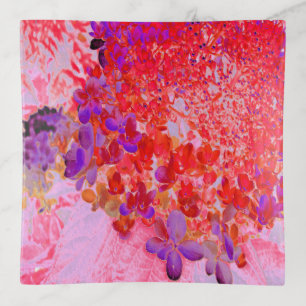 Elegant Purple and Orange Limelight Hydrangea Trinket Tray