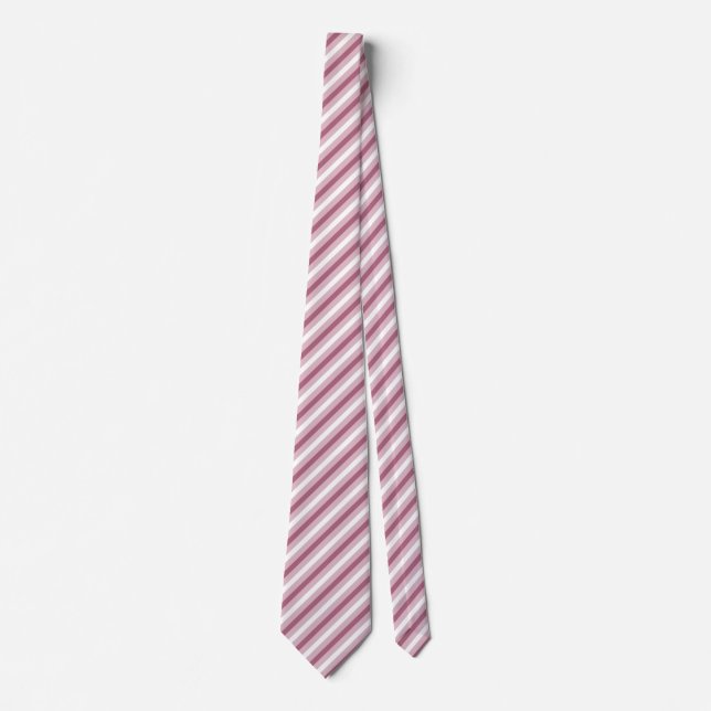 Elegant Purple and Pink Angled Striped Men’s Neck Tie (Front)