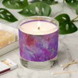 Elegant Purple and Pink Marble Design  Scented Candle
