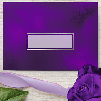 Elegant Purple And Silver Foil Look Envelope by DizzyDebbie at Zazzle
