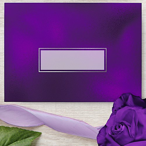 Elegant Purple and Silver Foil Look Envelope