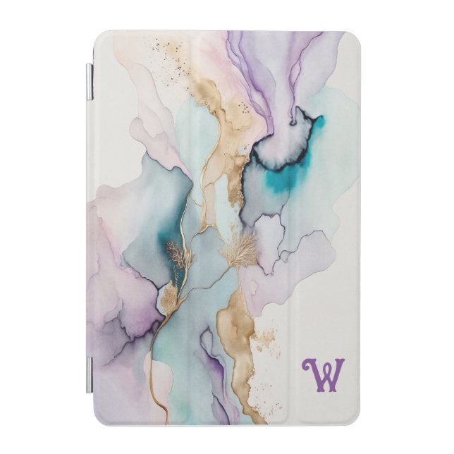 Elegant Purple and Teal iPad Cover (Front)