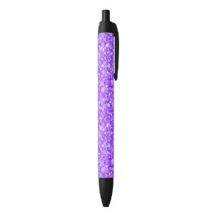 Elegant Purple And White Glitter Pattern Pen