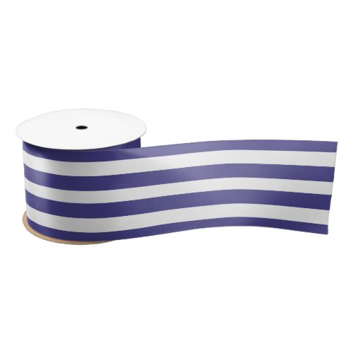 Elegant Purple and White Striped Satin Ribbon