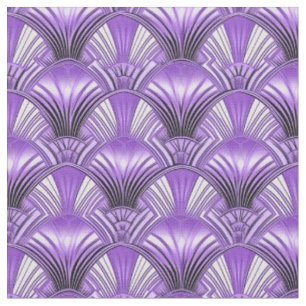 Elegant Purple Art deco Arches Fabric