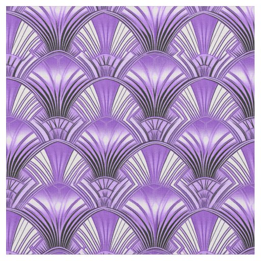 Elegant Purple Art deco Arches Fabric