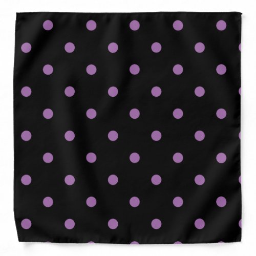 elegant purple black polka dots bandana